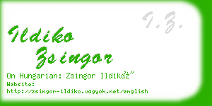 ildiko zsingor business card